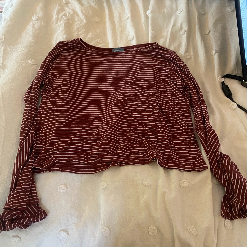Neely Stripe Bell Sleeve Top